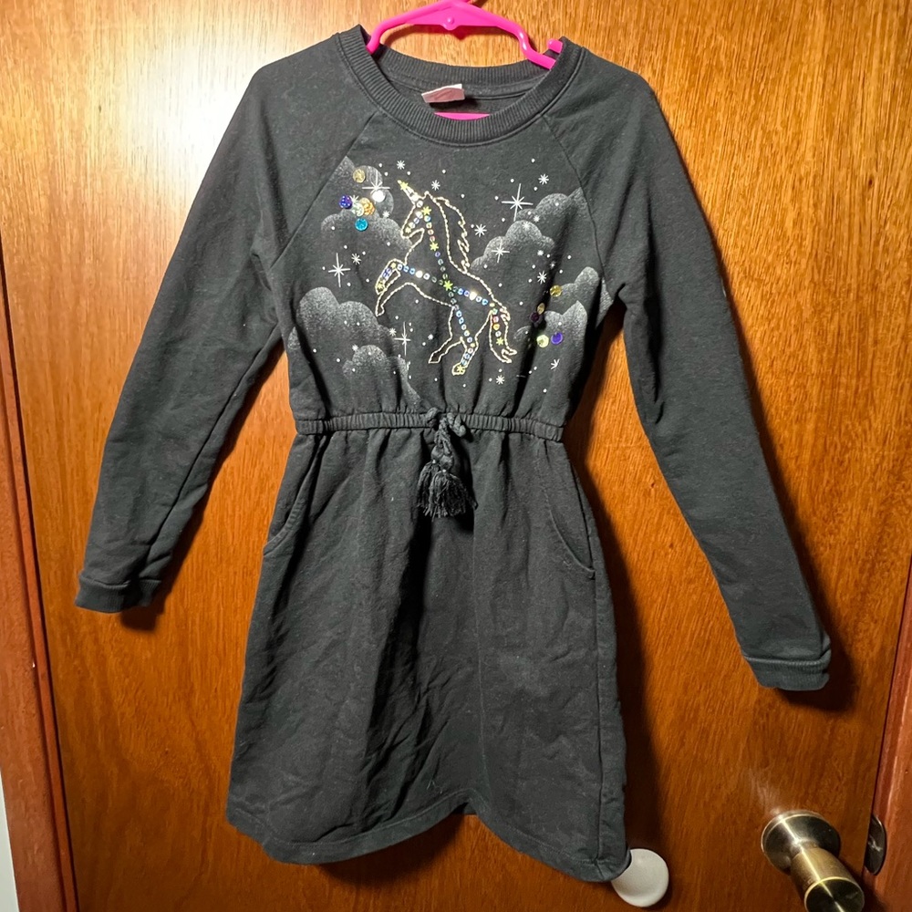 Wonder Nation size S (6-6x) black sweater-dress